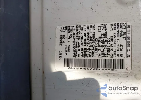 2018 Nissan Rogue Sl from USA, damaged, VIN JN8AT2MV5JW305705